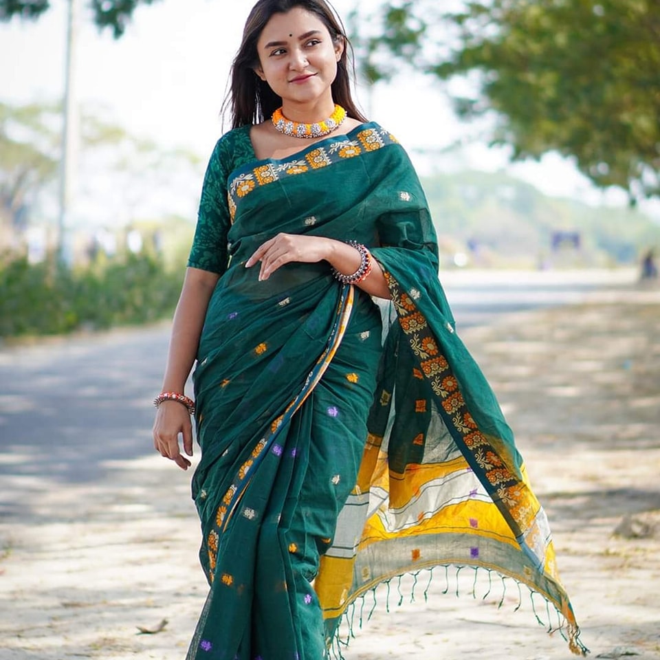 অরিজিনাল আড়ং সুতি শাড়ি।CS-22
