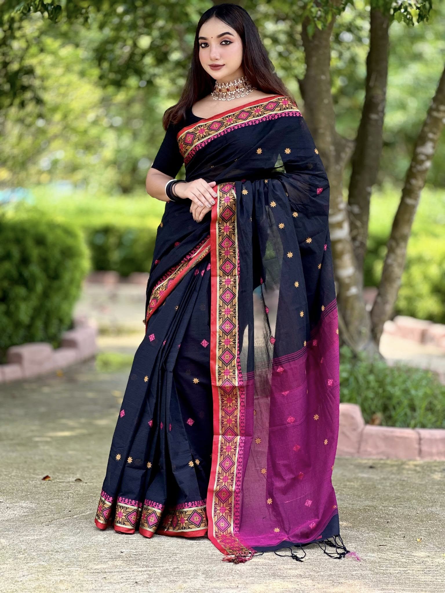 অরিজিনাল আড়ং সুতি শাড়ি।CS-04