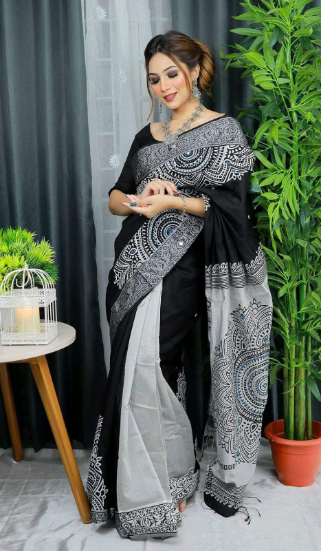 প্রিমিয়াম গর্জিয়াস ধুপিয়ান সিল্ক শাড়ি! DS-402