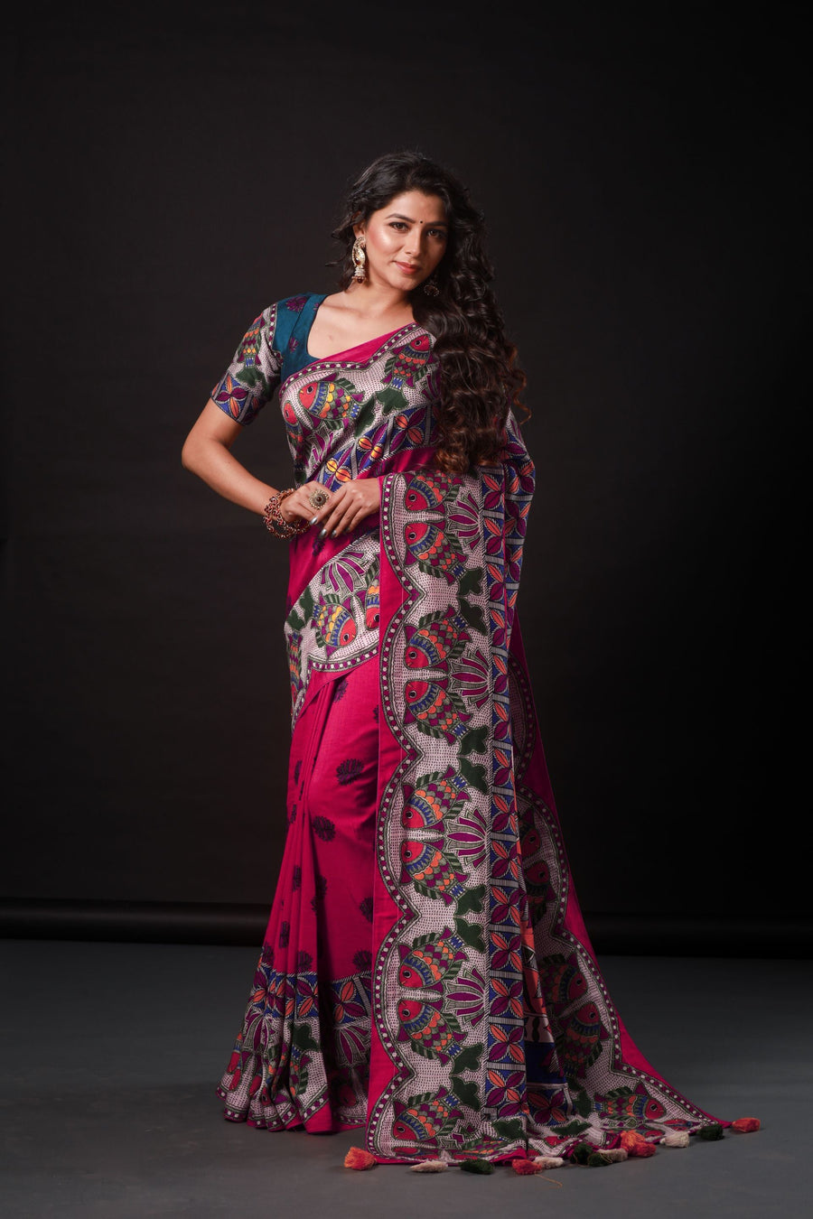 Pink Fish Boishakhi Saree| DG-103